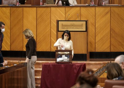   Marta Bosquet emite su voto en la designacin de Juan Espadas como senador autonmico