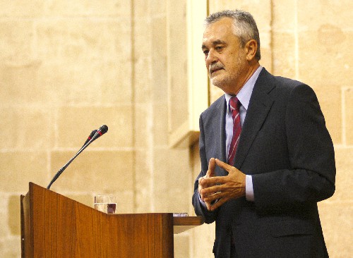 El presidente de la Junta de Andaluca, Jos Antonio Grin, durante su discurso en el debate sobre el estado de la Comunidad