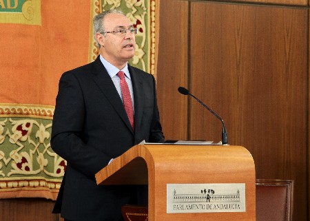 Juan Pablo Durán, en su toma de posesión como presidente de CALRE