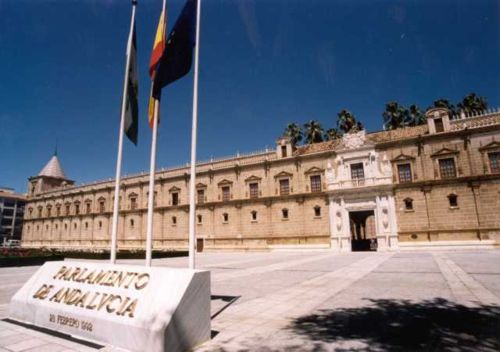 Fachada de la sede del Parlamento de Andalucía