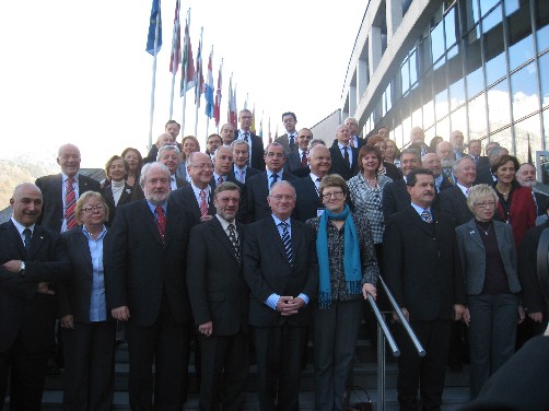 Los presidentes de las asambleas regionales de Europa, antes de la sesión