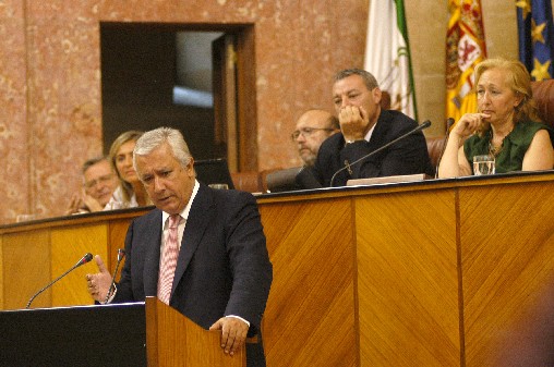 Javier Arenas, presidente del Grupo Popular, intervino en el turno de rplica