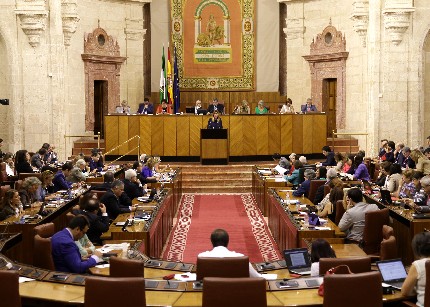 El Pleno de la Cmara, durante la ltima intervencin de la presidenta de la Junta en el Debate sobre el estado de la Comunidad