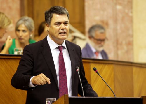 El portavoz del Grupo Popular, Carlos Rojas, durante el debate de las propuestas de resolucin