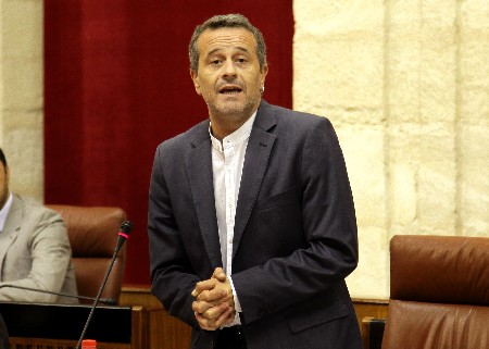 El portavoz del Grupo parlamentario IULV-CA, Jos Antonio Castro, se dirige a la presidenta de la Junta de Andaluca