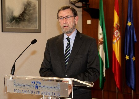 Manuel Gracia, durante la inauguracin de las jornadas