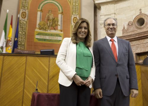 Susana Daz y Juan Pablo Durn a la finalizacin de la Sesin Constitutiva