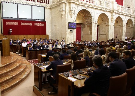 El Pleno de la Cmara, en una de las votaciones de la primera sesin ordinaria de la X Legislatura