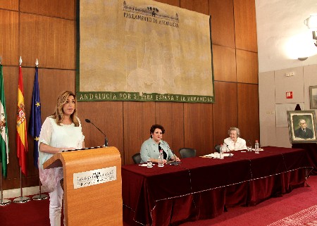 La presidenta de la Junta de Andaluca pronuncia su discurso en el homenaje a Blas Infante con motivo del 130 aniversario de su nacimiento