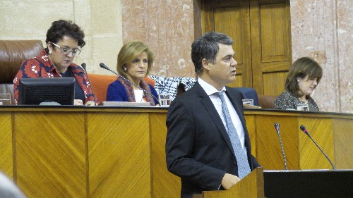 Carlos Rojas, del Grupo Popular, interviene ante el Pleno