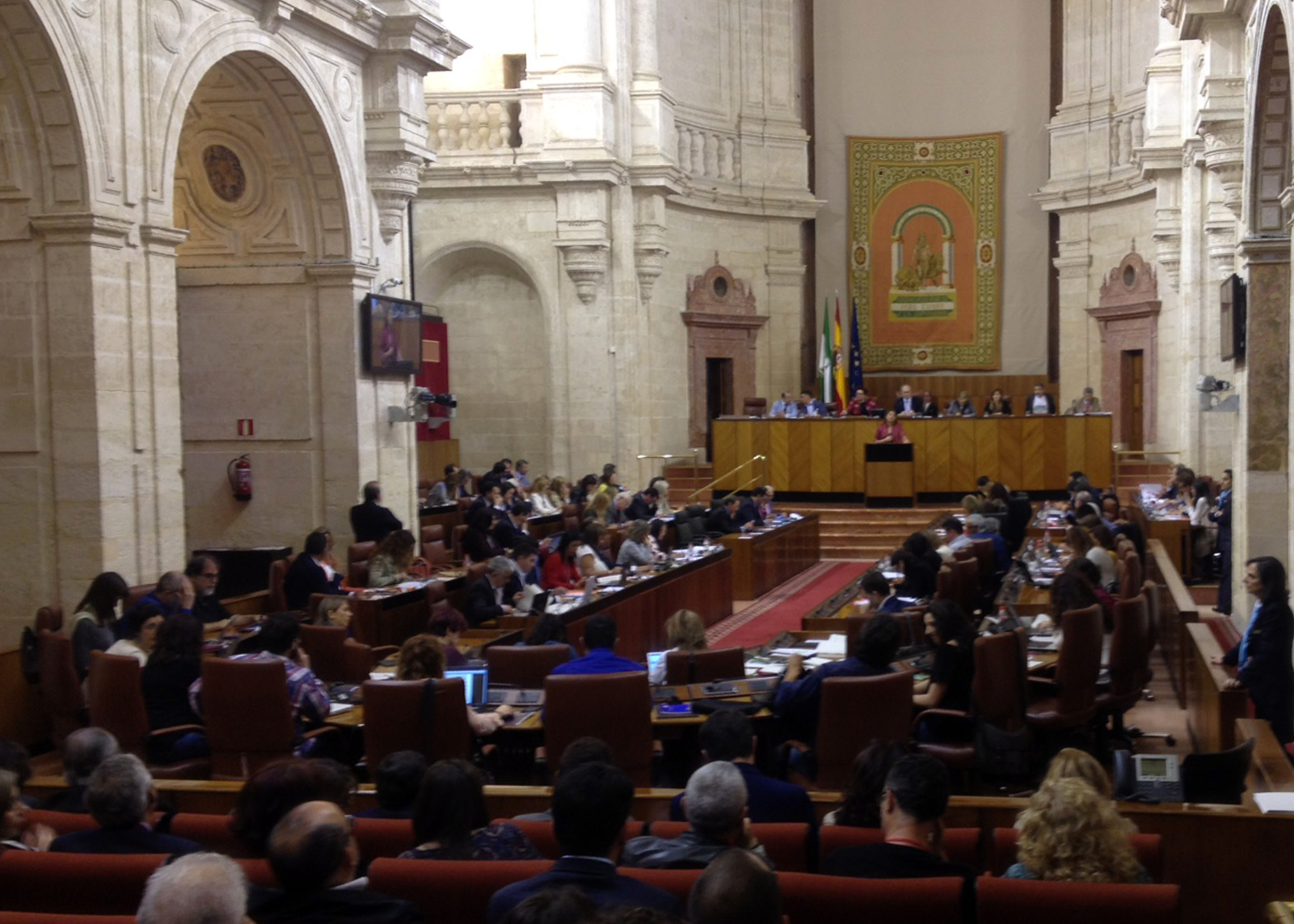 El Pleno del Parlamento de Andaluca, en un instante de la sesin de hoy
