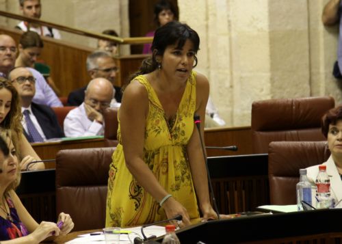Teresa Rodríguez, realiza su pregunta como portavoz de Podemos 