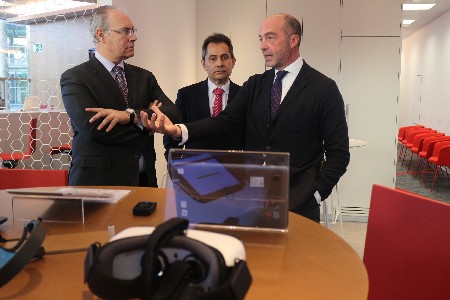 Juan Pablo Durn, en su visita al Vodafone Smart Center