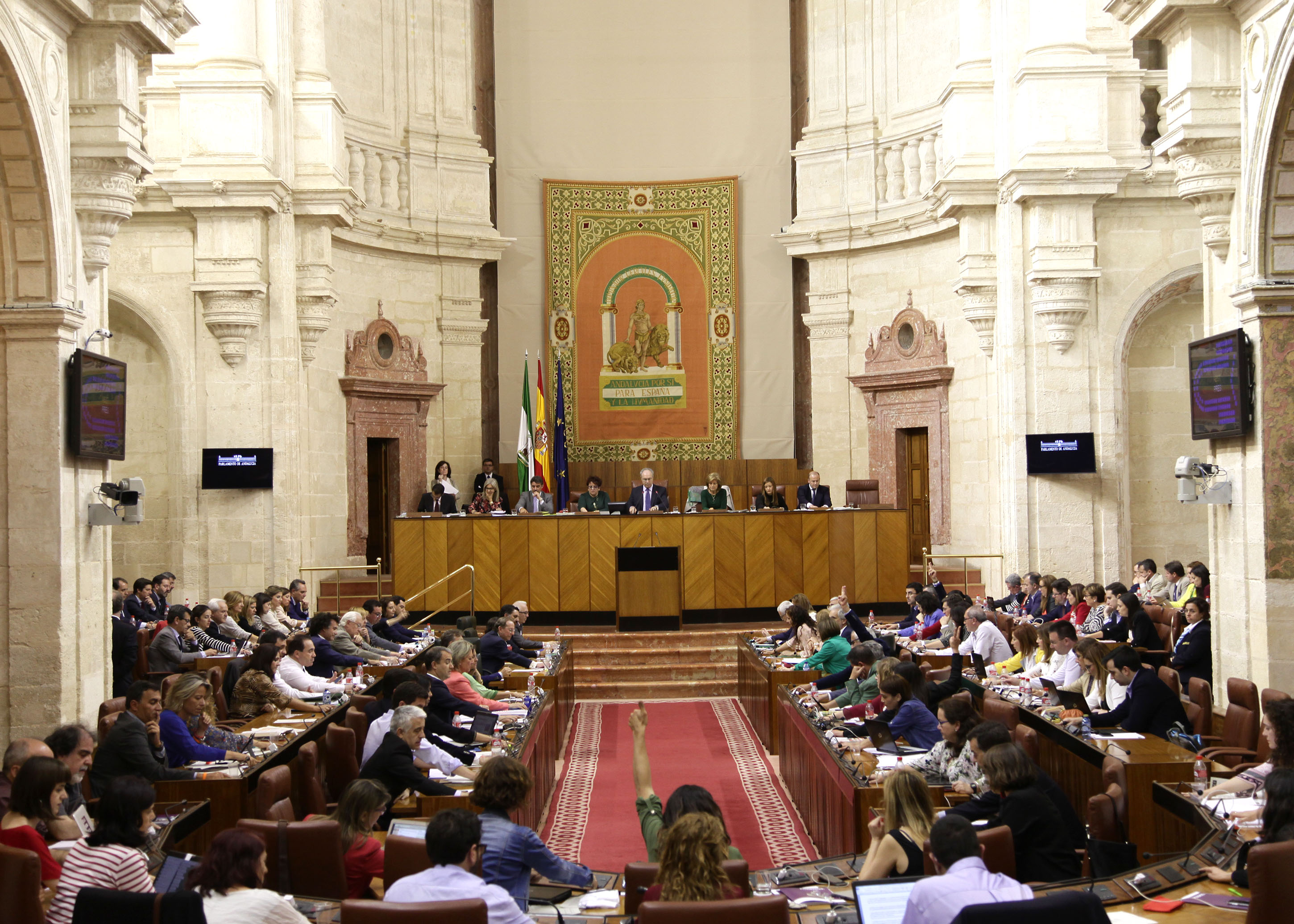 El Pleno del Parlamento, durante una de las votaciones de la sesin celebrada esta semana