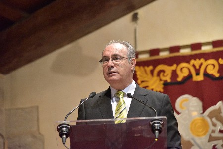 Juan Pablo Durn, presidente del Parlamento de Andaluca y CALRE, durante su intervencin
