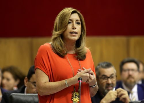 La presidenta de la Junta de Andaluca, Susana Daz, interviene en la sesin de control