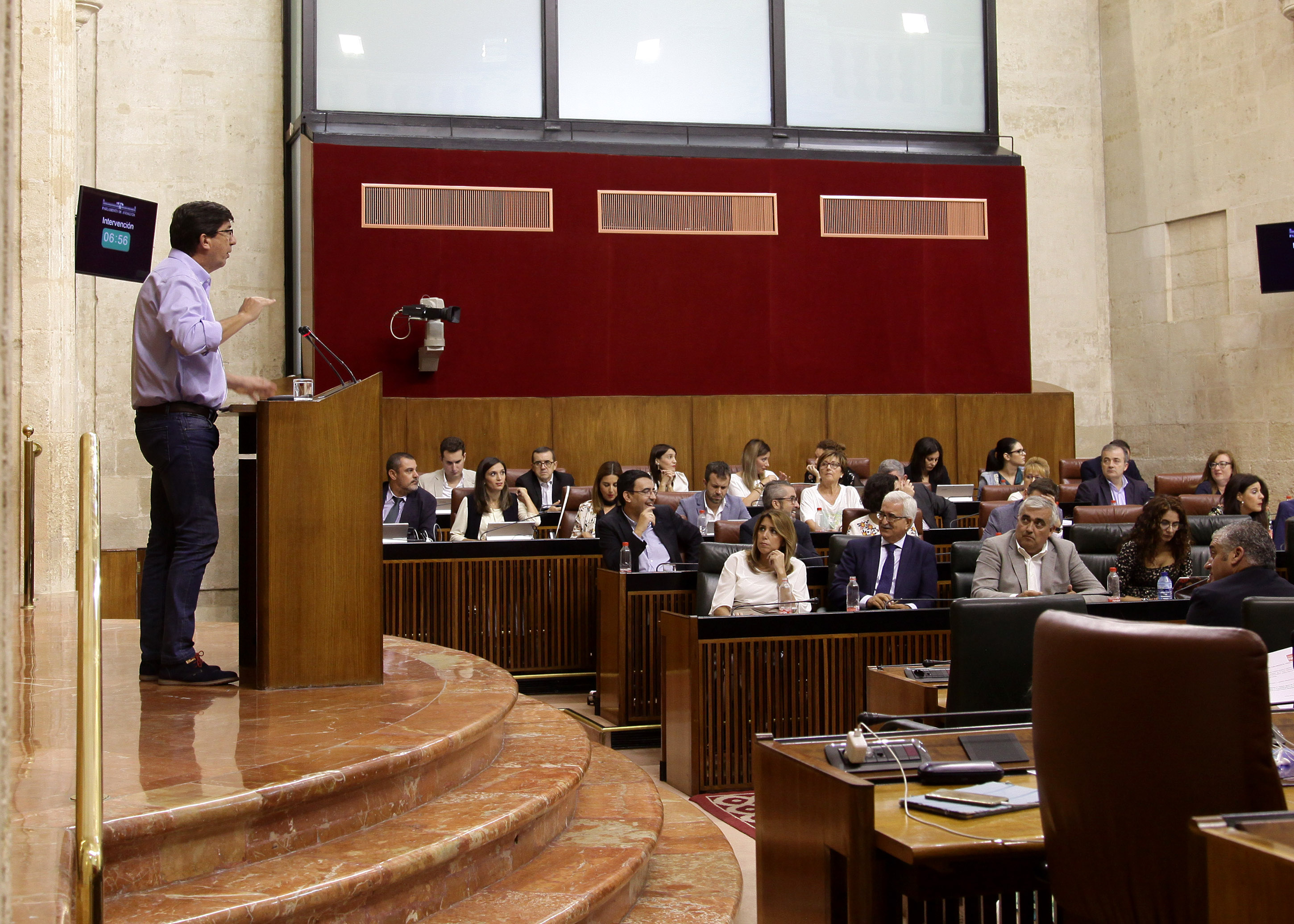 Juan Marn, portavoz del Grupo Ciudadanos, presenta una proposicin relativa a apoyo institucional en defensa del Estado de Derecho en Catalua, que fue aprobada por el Pleno