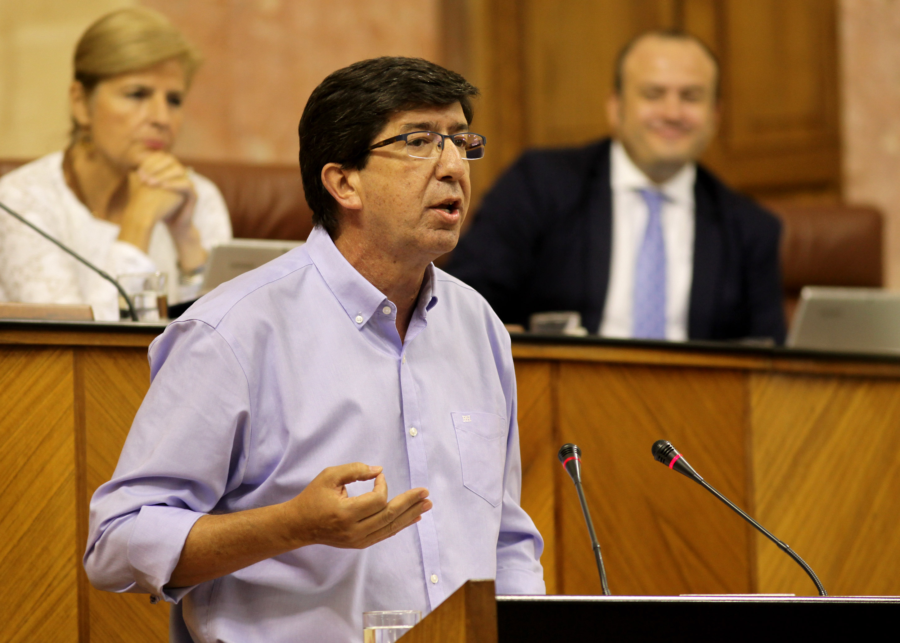 El portavoz del Grupo Ciudadanos, Juan Marn, en la defensa de la proposicin no de ley