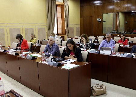 Diputados de la Comisin de Cultura, durante la intervencin del consejero