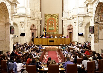 El Pleno del Parlamento, durante una de las votaciones de la sesin