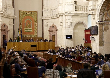 El Pleno del Parlamento, durante la votacin de las propuestas de resolucin