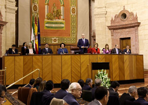 La Mesa del Parlamento, en el Pleno del 28 de Febrero