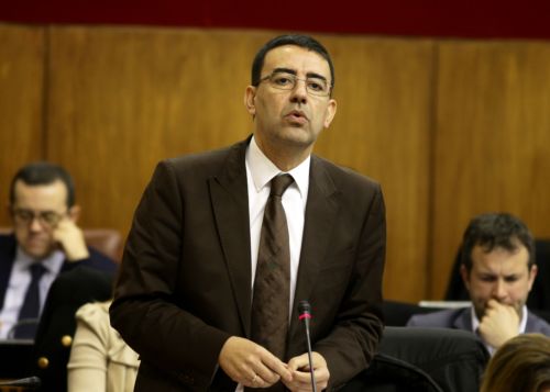 Mario Jimnez, portavoz del Grupo Socialista  durante su intervencin en la sesin de control