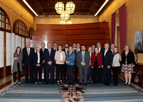 El presidente del Parlamento, con los miembros de la delegacin alemana