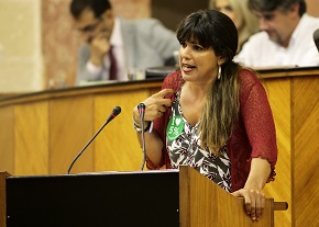Teresa Rodrguez, portavoz del Grupo Podemos, presenta la proposicin de ley de reforma de la Ley de Educacin de Andaluca