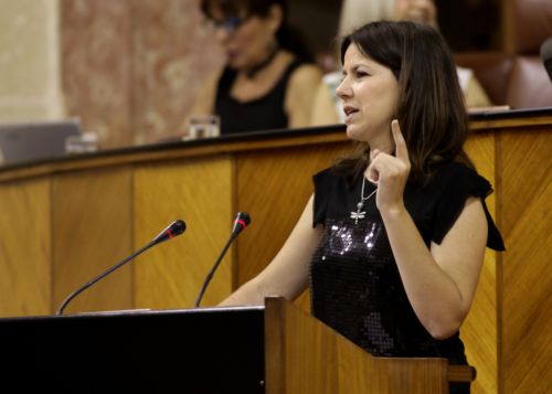   Ana Vanessa Garca Jimnez, del Grupo parlamentario Popular, defiende la mocin relativa a la Agencia de Servicios Sociales y Dependencia de Andaluca, al inicio de la segunda jornada de la Sesin Plenaria