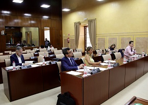 Diputados de la Comisin de Justicia e Interior, durante una de las intervenciones de la consejera