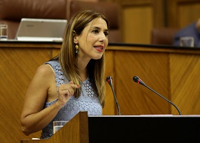 La diputada del Grupo Socialista Beatriz Rubio interviene ante el Pleno 