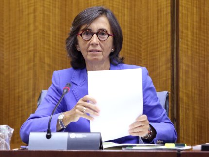 Rosa Aguilar, consejera de Justicia e Interior, comparece en la sesin extraordinaria de la Comisin de Justicia relativa a inmigracion  