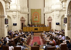 El Pleno del Parlamento, durante una de las votaciones de la sesin de hoy