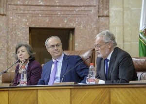  El presidente del Parlamento da la palabra al Defensor del Pueblo Andaluz, Jess Maeztu