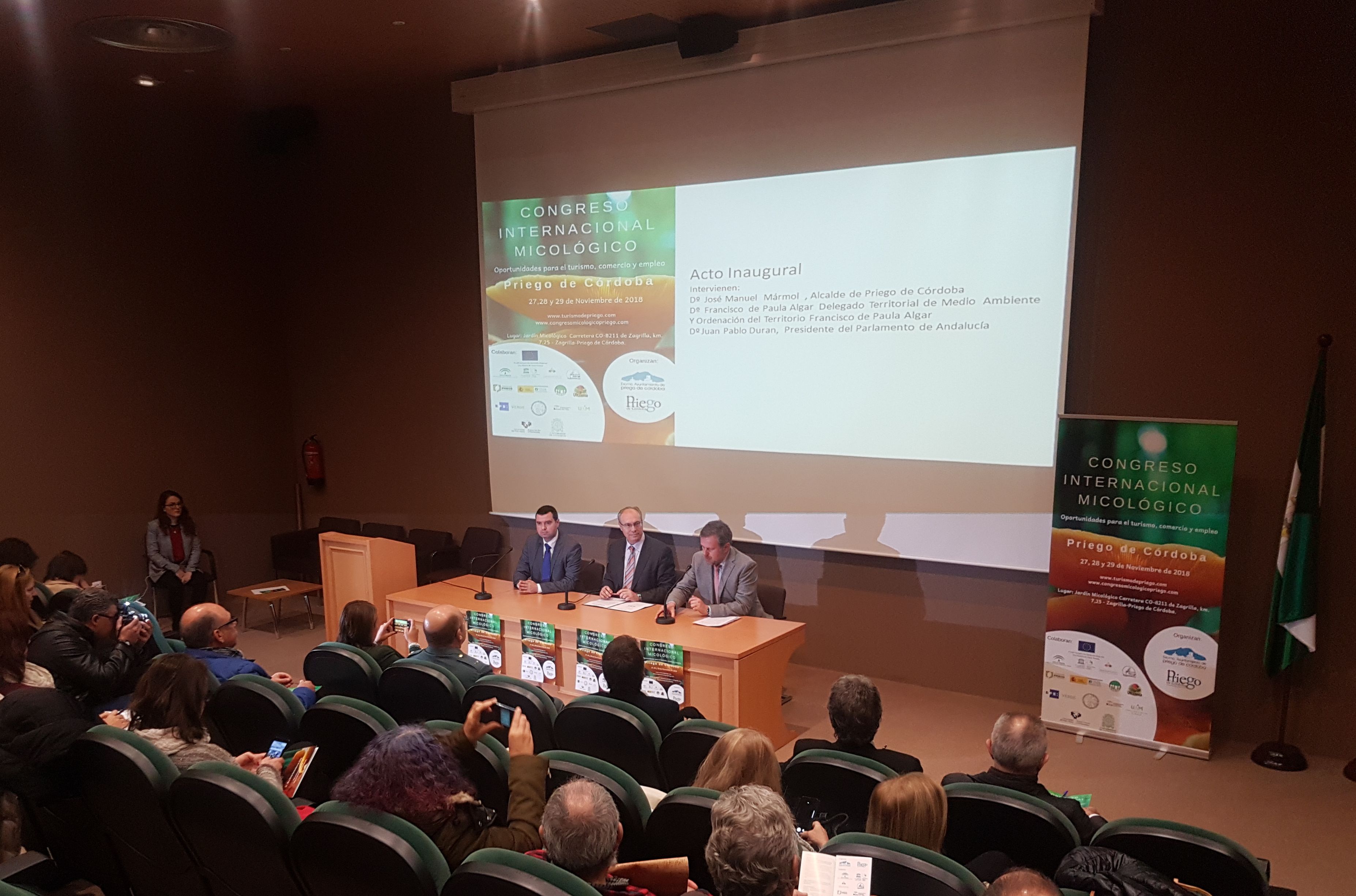 El presidente del Parlamento de Andaluca, Juan Pablo Durn, inaugura el Congreso Internacional Micolgico