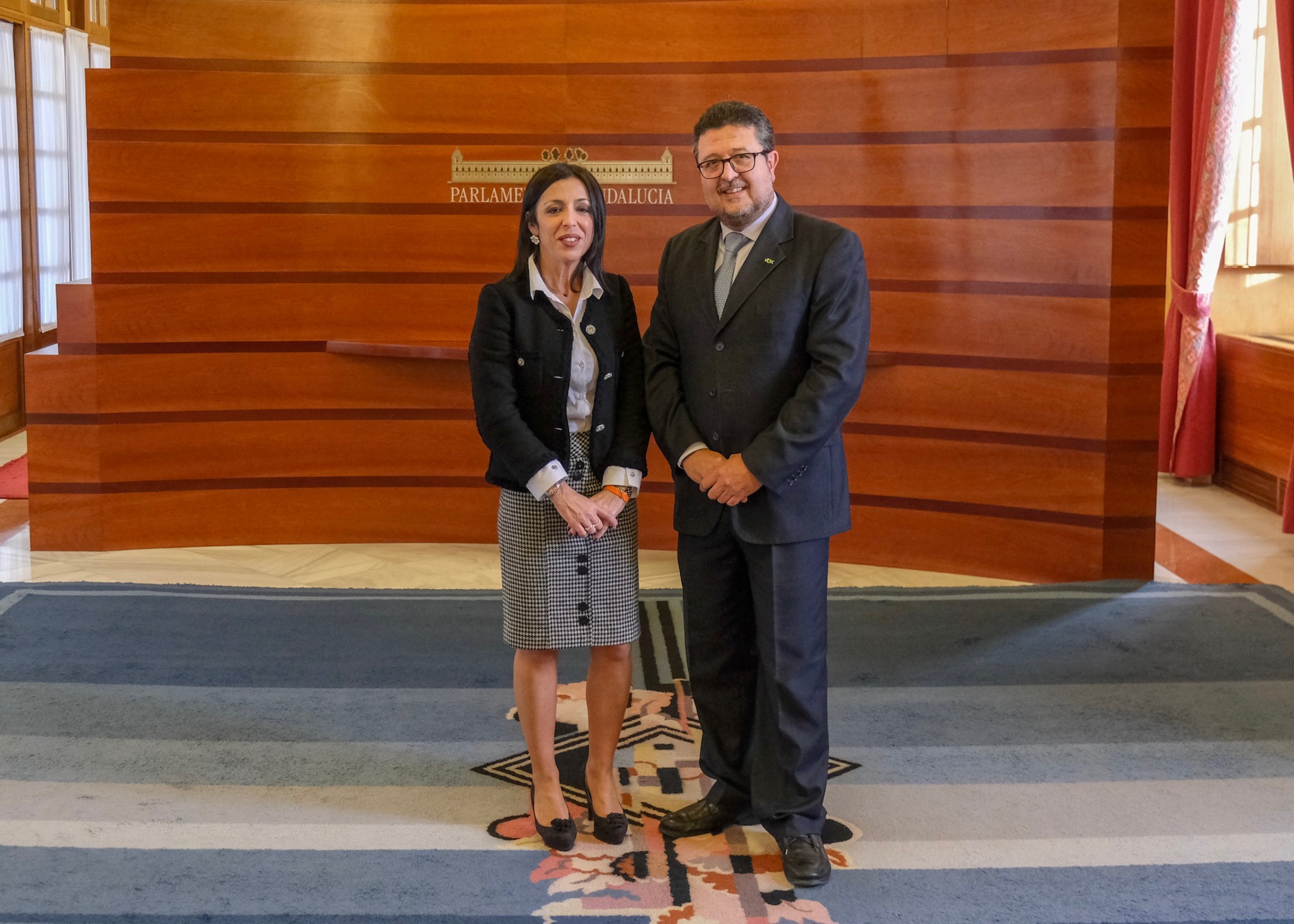  Marta Bosquet y Francisco Serrano, en el Saln de Protocolo