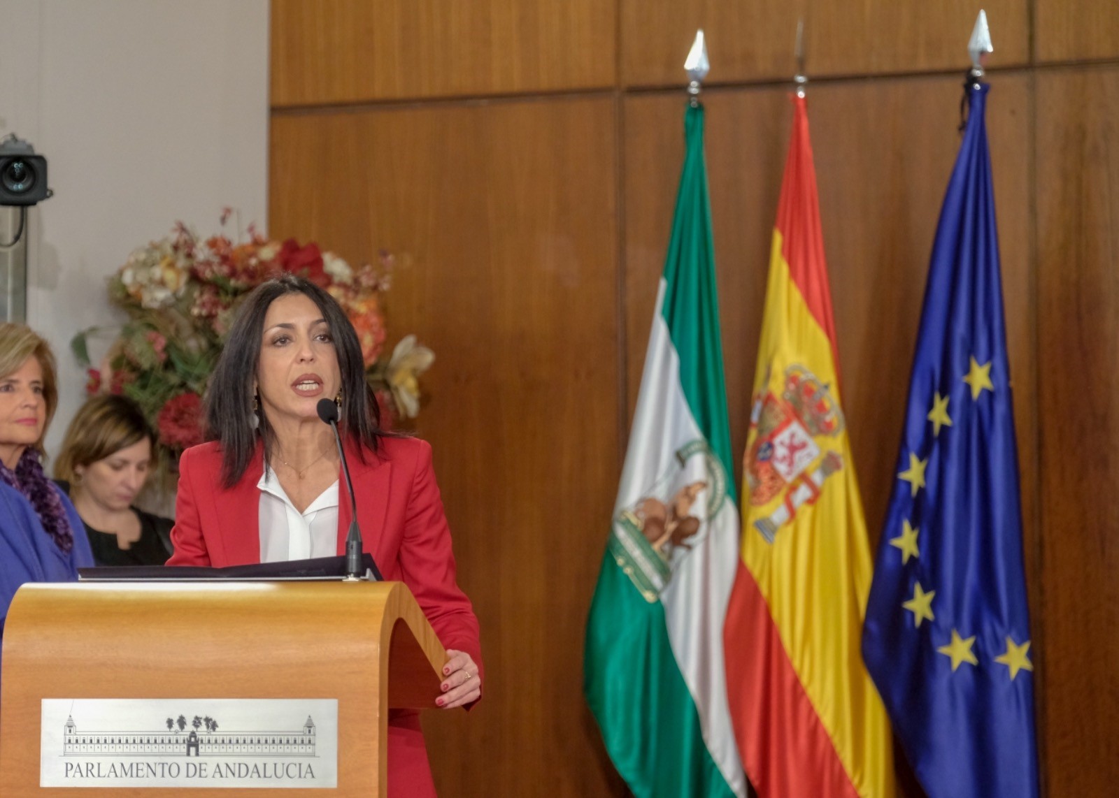  La presidenta del Parlamento, Marta Bosquet, interviene en el acto de toma de posesin de Juan Manuel Moreno como presidente de la Junta de Andaluca