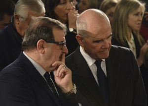 Los ex presidentes de la Junta de Andaluca Jos Rodrguez de la Borbolla y Manuel Chaves