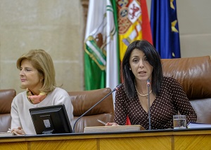 La presidenta del Parlamento, Marta Bosquet, se dirige al Pleno en el transcurso de la sesin
