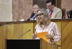  Isabel Albs, diputada del Grupo Ciudadanos, interviene desde la tribuna de oradores en su ltimo Pleno