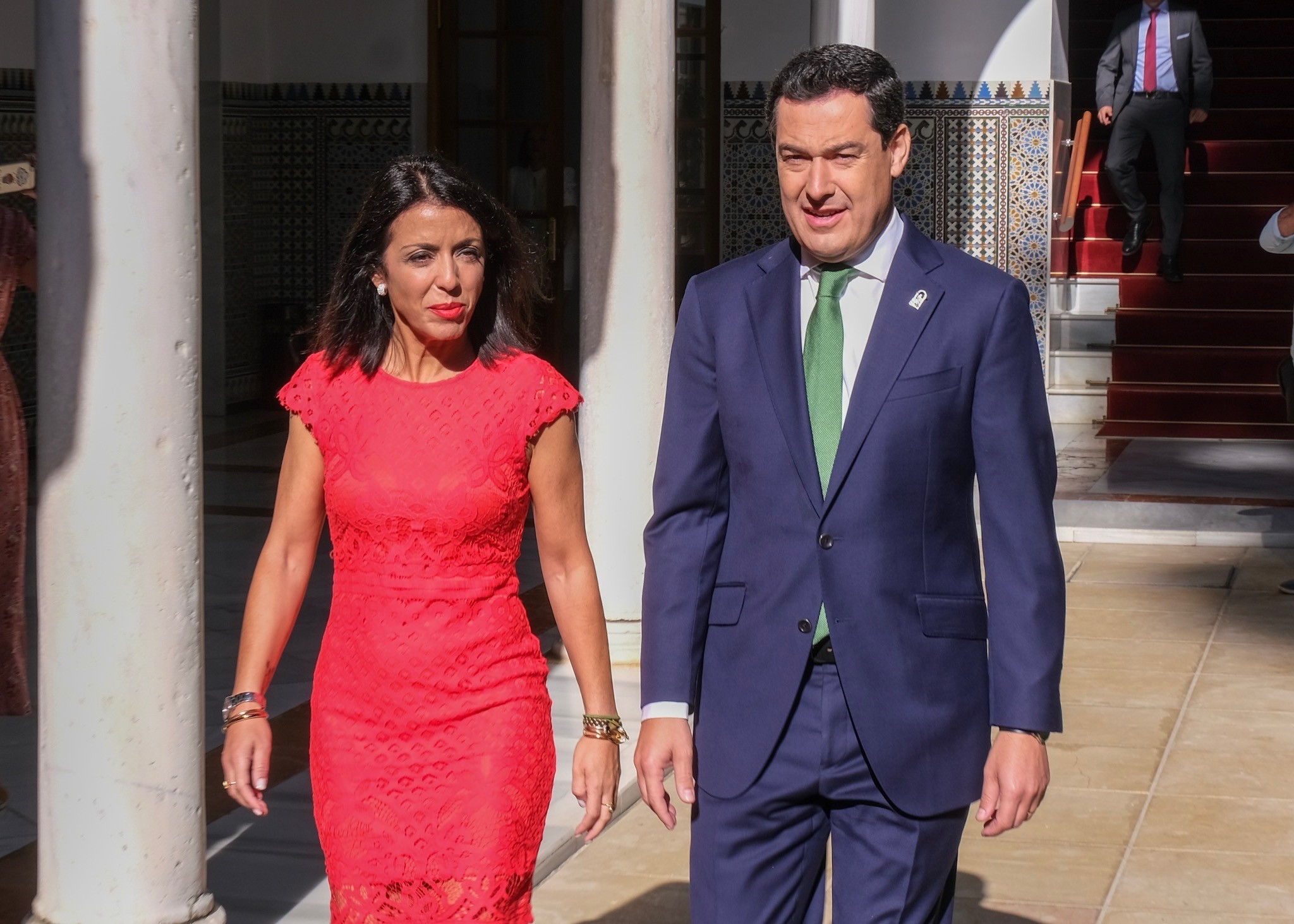  La presidenta del Parlamento y el presidente de la Junta de Andaluca, antes del inicio del acto
