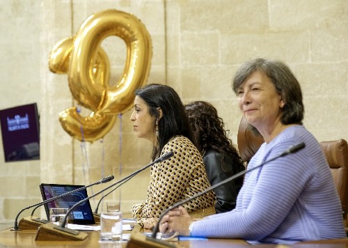  La presidenta de UNICEF Comit Andaluca, Claudia Zafra, instantes antes de su intervencin 