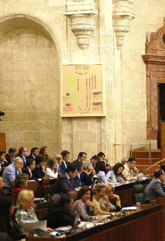 La bancada del Grupo parlamentario Popular, durante la votacin de las proposiciones no de ley