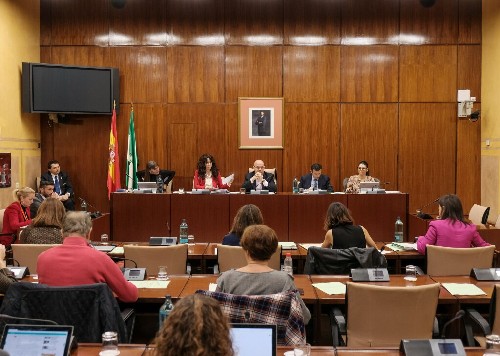 Vista general de los diputados de la Comisin y la Mesa de Igualdad, Polticas Sociales y Conciliacin  