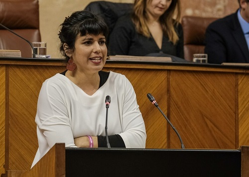  Teresa Rodrguez, portavoz del Grupo Adelante Andaluca, presenta la Proposicin de Ley para el reconocimiento del 4 de diciembre 