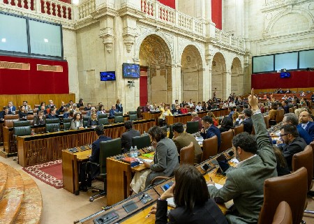   El Pleno del Parlamento al inicio de una de las votaciones  
