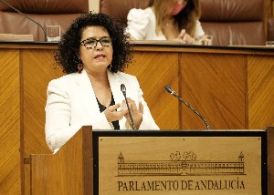  Mara Isabel Mora, del Grupo Adelante Andaluca, interviene ante el Pleno