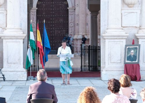  Teresa Rodrguez, portavoz de Adelante Andaluca, durante su intervencin en el acto