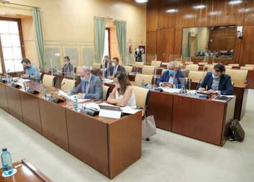  Diputados de la Comisin de Hacienda y Financiacin Europea durante la comparecencia del consejero